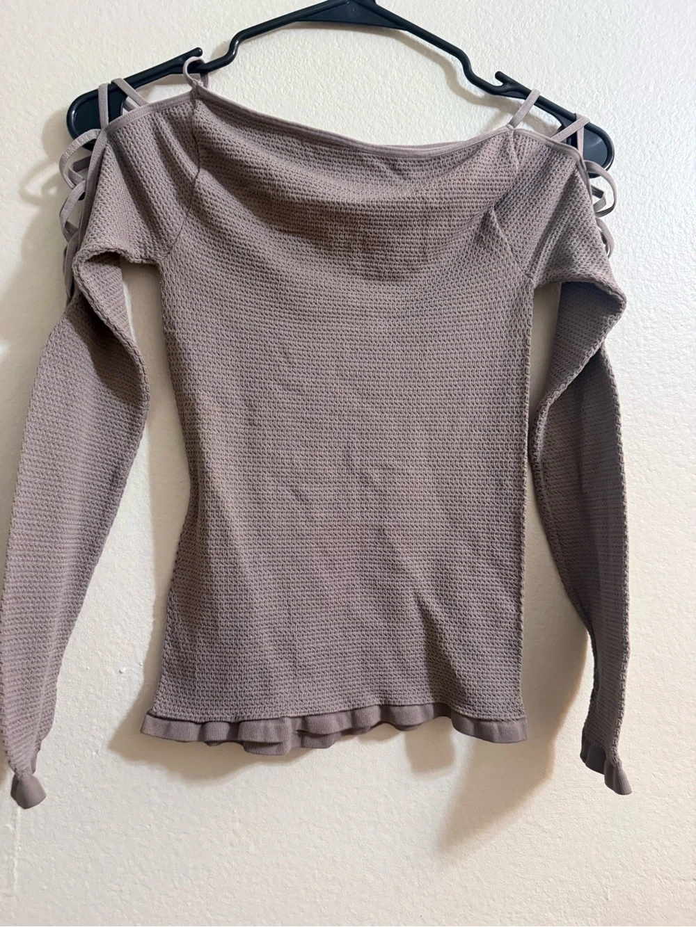 Free People Intimately Ribbed Square-Neck Top — Brown